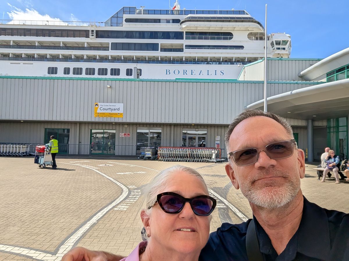 Selfie in front of the Borealis at Southampton