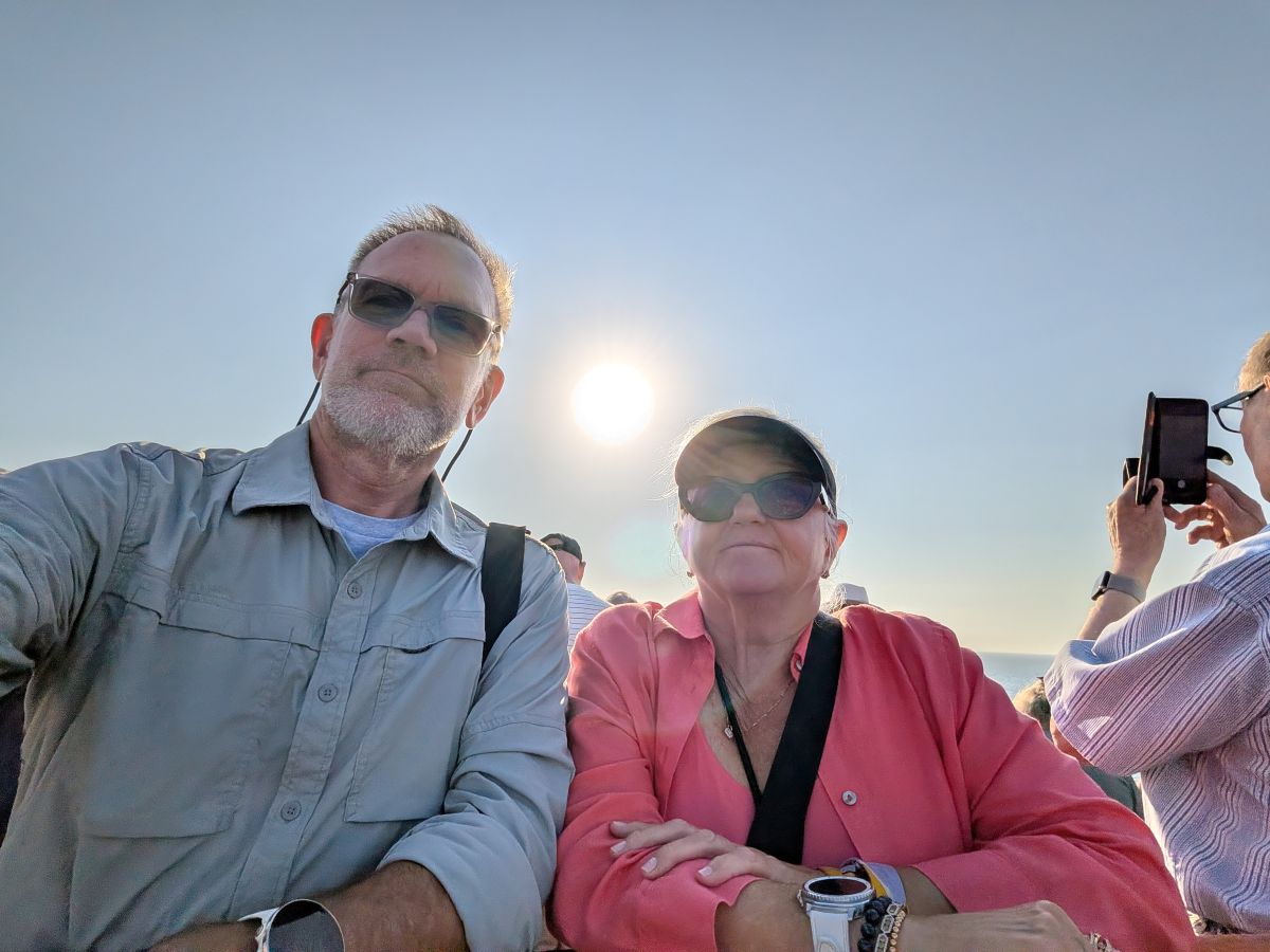 On deck watching the eclipse