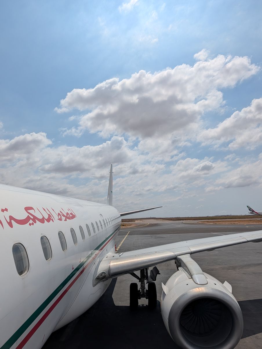 Royal Air Maroc aircraft on the tarmac at Casablanca Mohammed V International Airport