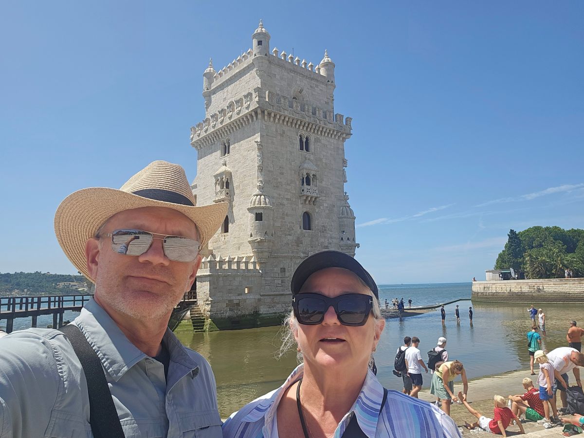Keith and Shirley at the Torre de Belém