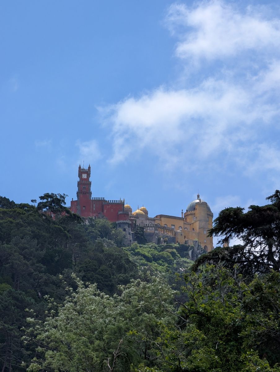 Palácio Nacional de Pena seen through the trees
