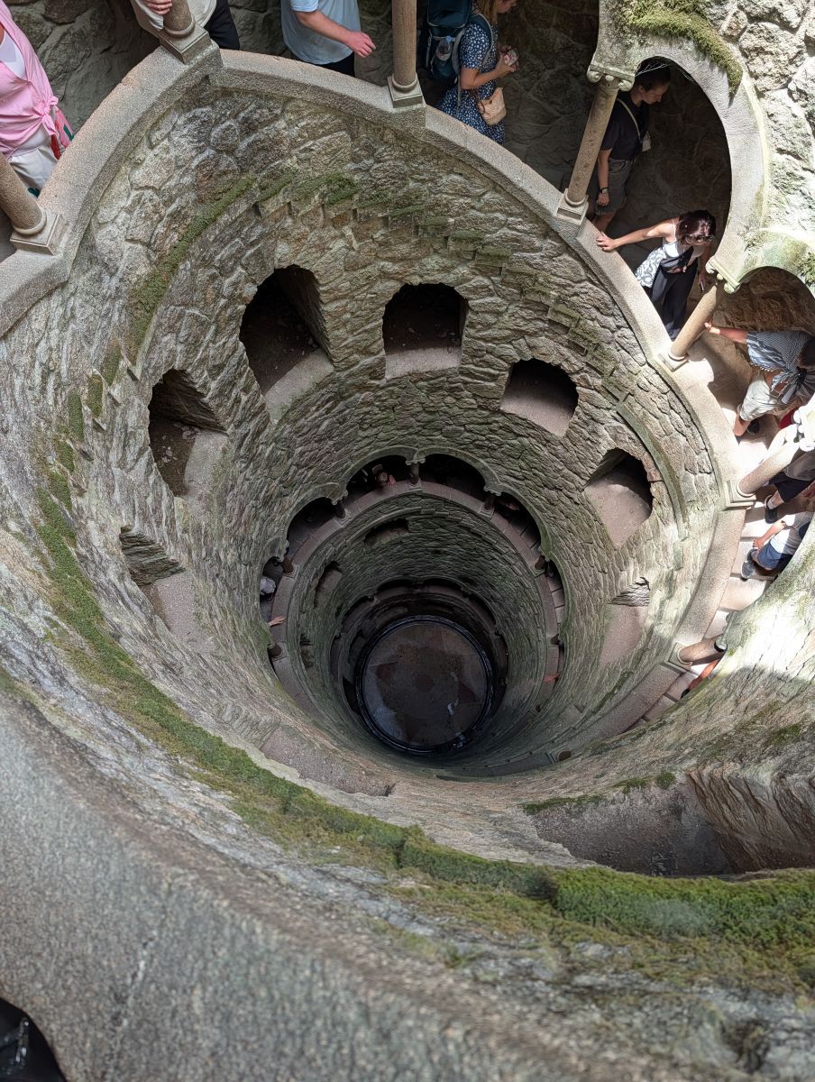 Looking down into the Initiation Well at Quinta da Regaleira